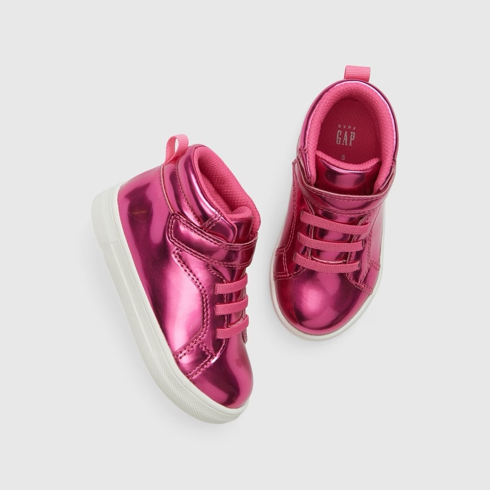 Gap Toddler Metallic Pink High-Top Sneakers
